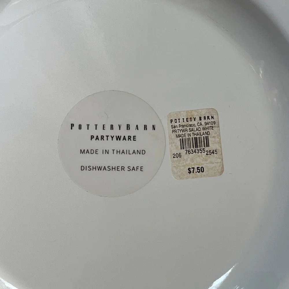 Discontinued Pottery Barn Enamelware Plates White 10